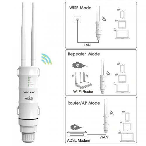 Підсилювач ретранслятор вуличний WavLink WN570HN2 WiFi 2,4 ГГц з WAN/LAN портом 300Mbps до 200 м (100896) в інтернет супермаркеті PbayMarket!