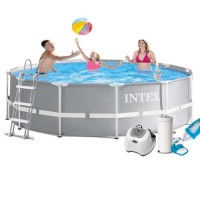 Каркасний басейн Intex 26716-6, 366 x 99 см (4 г/год, 3785 л/год, тент, підстилка, драбина, набір для догляду)