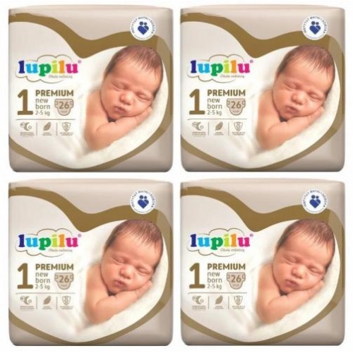 Підгузники Lupilu Premium New born Розмір 1, Вага 2-5 кг, 104 шт (4 упаковки) в інтернет супермаркеті PbayMarket!