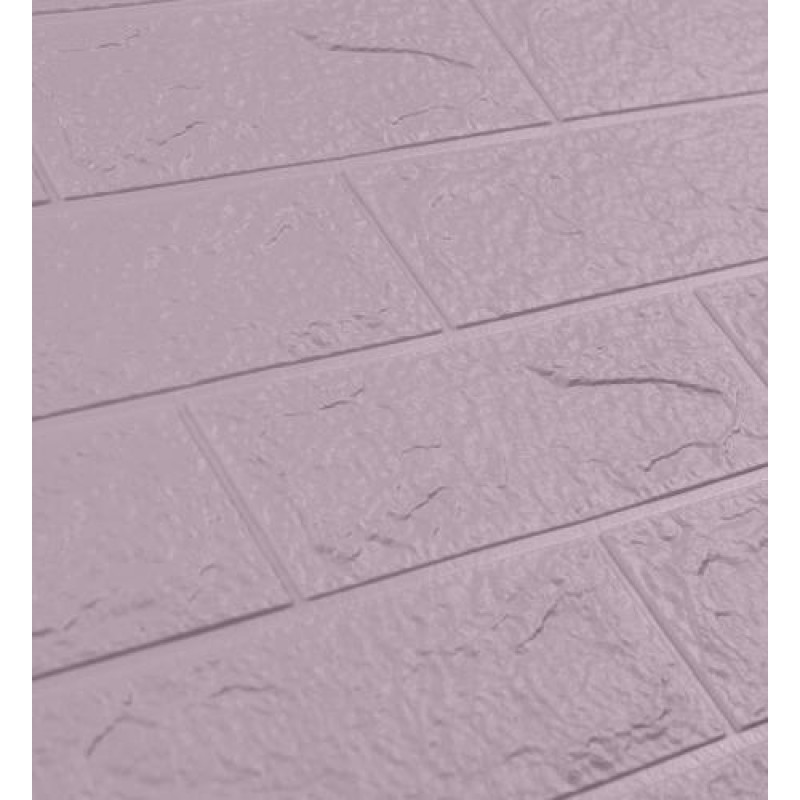 Самоклеюча декоративна 3D панель 3D Loft 700x770x3 мм Світло-фіолетовий (249)
