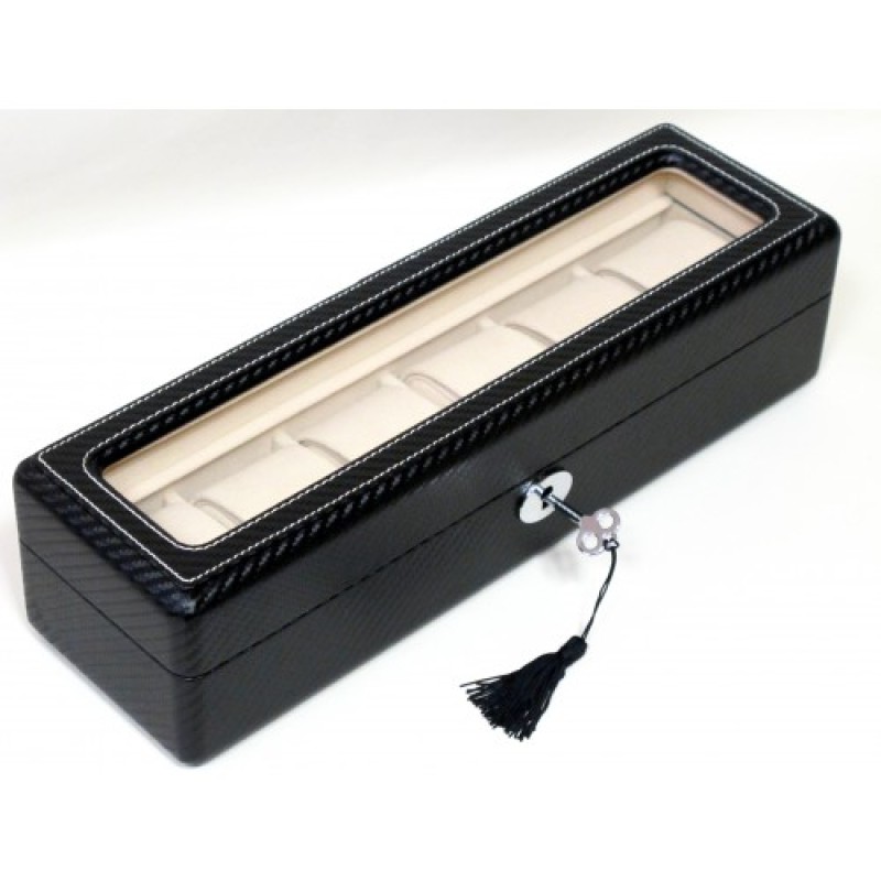 Шкатулка для зберігання годинників Salvadore 6W-KC Чорний