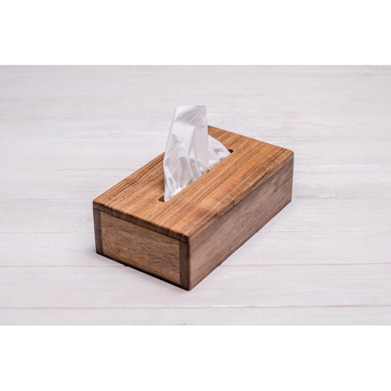 Серветниця з горіха з кришкою ecoWalnut 236х136x75 мм