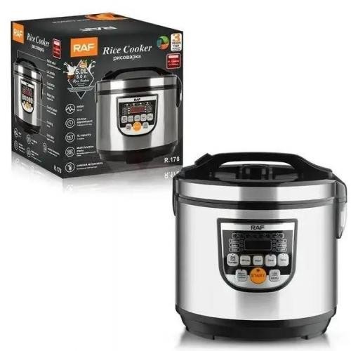 Мультиварка RAF R.178 5L 900W Silver-Black Мультиварка RAF R.178 5L 900W Silver-Black