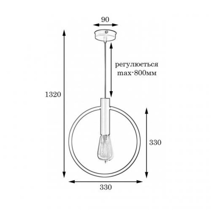 Світильник підвісний MSK Electric Asket під лампу Е27 NL 3033 BK чорний