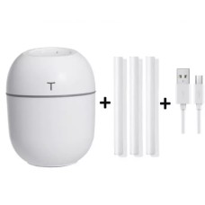 Ультразвуковий міні-зволожувач повітря OEM HUMIDIFIER з дифузором USB 10х7х5 см 220 мл Білий (HT0001)