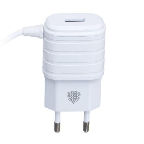 Мережеве заряджання Inkax CD-09 2.1A 1 USB + кабель Lightning Білий Мережеве заряджання Inkax CD-09 2.1A 1 USB + кабель Lightning Білий