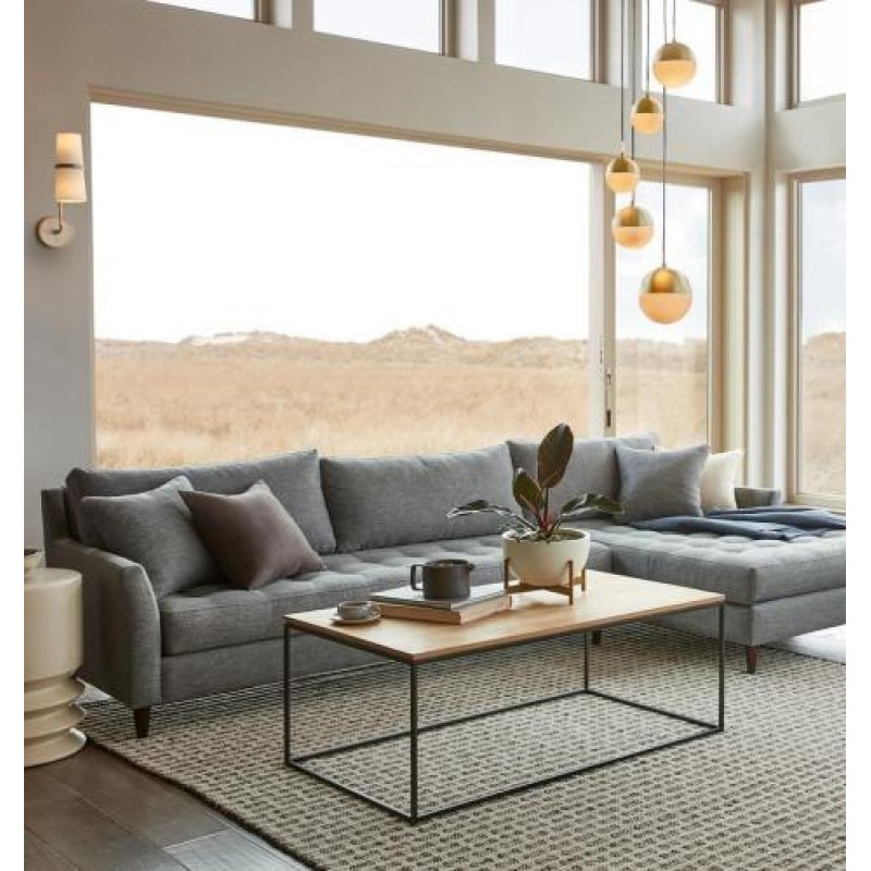 Кавовий журнальний столик у стилі Loft NS-698 450x1000x500 мм Черный