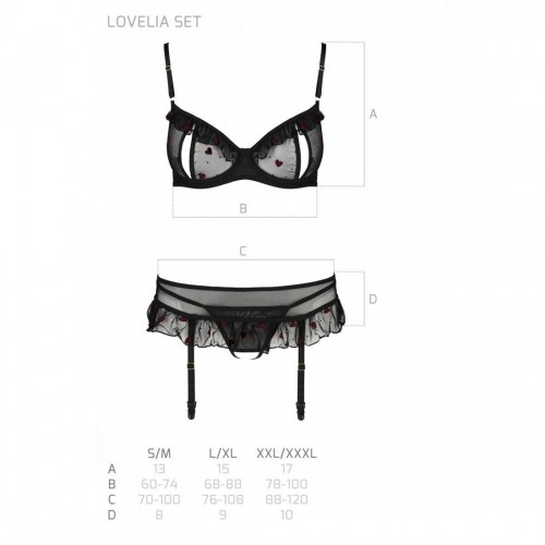 Сексуальний комплект з поясом для панчіх LOVELIA SET black S/M - Passion в інтернет супермаркеті PbayMarket!