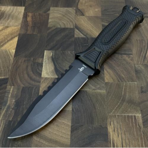 Ніж тактичний Gorillas BBQ 2-702С сталь 65Х13 KN141 Чорний (5302) Ніж тактичний Gorillas BBQ 2-702С сталь 65Х13 KN141 Чорний (5302)
