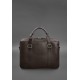Шкіряна сумка для ноутбука та документів темно-коричнева BlankNote