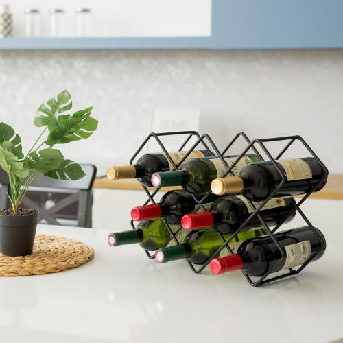 Підставка для пляшок вина Adore Décor Прованс 43х29х15 см Чорний Підставка для пляшок вина Adore Décor Прованс 43х29х15 см Чорний