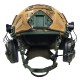 Комплект шолом FAST Team Wendy Helmet NIJ IIIA/навушники Earmor M32H MOD3/кавер XL Мультикам