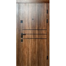 Двері вхідні в квартиру Модерн 4 контури Ваш ВиД Дуб табак +молдинги /Дуб табак 850,950х2050х115 Ліве /Праве