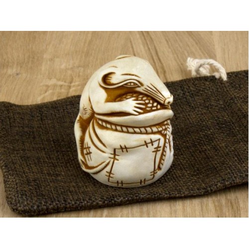 Нецке Пацюк на мішку Netsuke charm Гіпс 5.2x4.5x4.2 см (00752) в інтернет супермаркеті PbayMarket!