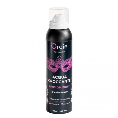 Масажна пінка Orgie – Acqua Croccante Passion Fruit (150 мл), ефект бульбашок, що лопаються