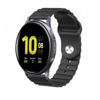Ремінець BeWatch для Samsung Galaxy Watch 42 | 3 41 мм | Active | Active 2 силіконовий 20мм Wave Чорний (1010701) Ремінець BeWatch для Samsung Galaxy Watch 42 | 3 41 мм | Active | Active 2 силіконовий 20мм Wave Чорний (1010701)