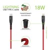 Кабель Intaleo CBRNYTL1 USB Type-C-Lightning 1.2м Red (1283126504129)