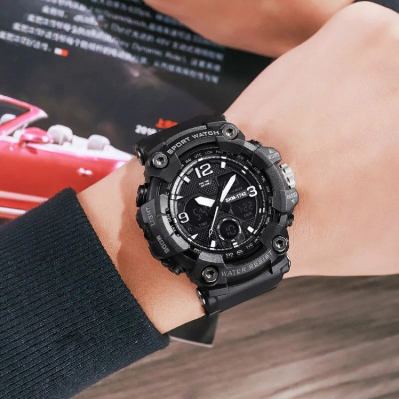 Чоловічий спортивний наручний годинник Skmei 1742 Hamlet Чорний