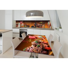 Наклейка 3Д вінілова на стіл Zatarga «Чураско бар» 650х1200 мм