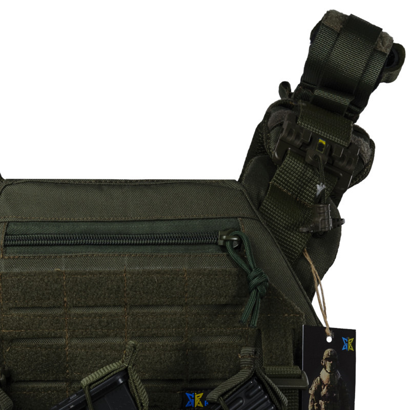 Плитоноска тактична зі швидким скиданням з підсумками No Brand Warmor Gen.3 Pro Max One Size Оливковий (2396567750)