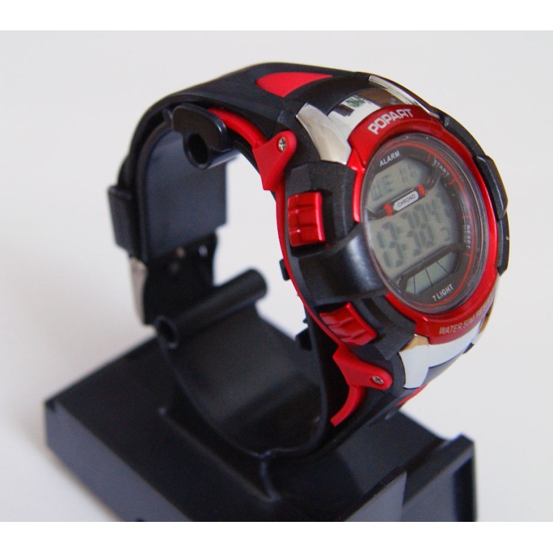 Годинник Popart Чорний/Червоний (POP-425)