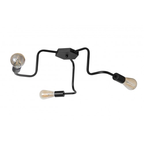 Люстра лофт MSK Electric Laminari стельова на три лампи NL 17503-3 BK