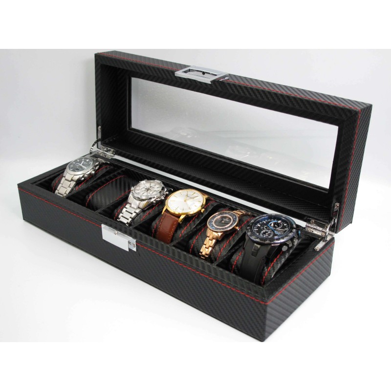Шкатулка для зберігання годинників Craft 6PU.CRB.RD Чорний