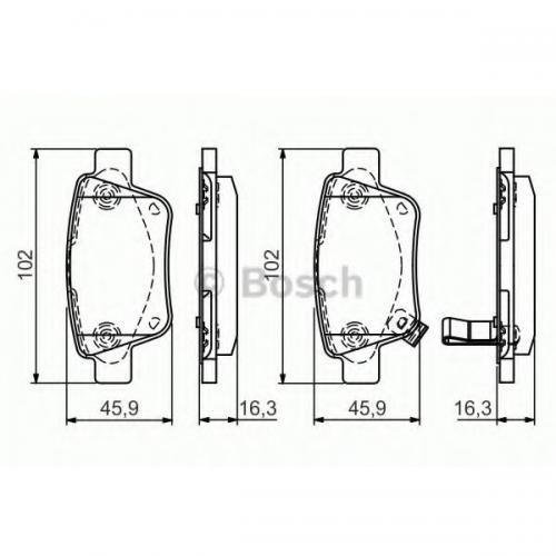 Колодки гальмові Bosch дискові задні TOYOTA Avensis/Corolla/Verso R >>06 PR2 0986495073 в інтернет супермаркеті PbayMarket!