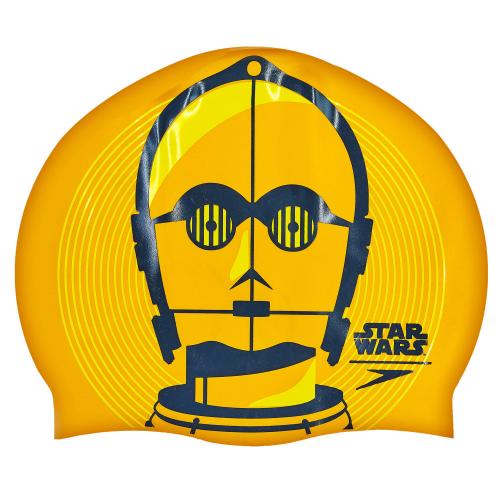 Шапочка для плавання SPEEDO SLOGAN PRINT 808385C797 Star Wars C3PO Оранжево-чорний в інтернет супермаркеті PbayMarket!