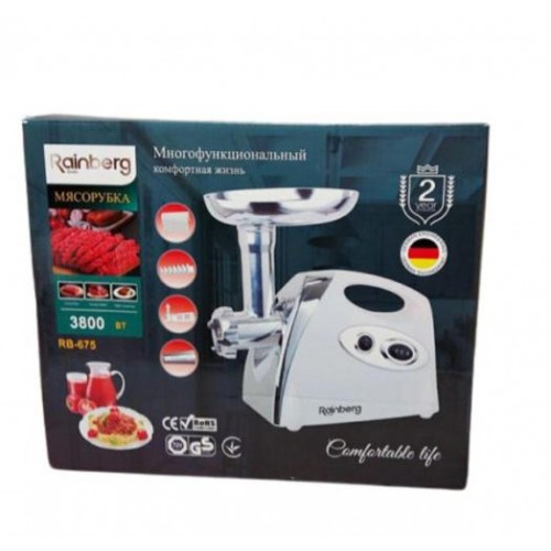 М'ясорубка електрична з соковижималкою RNB RB-675 3800W (230495251_5616) М'ясорубка електрична з соковижималкою RNB RB-675 3800W (230495251_5616)