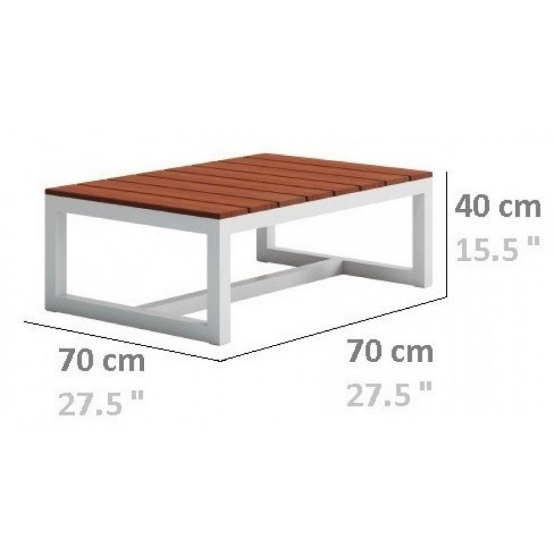 Кавовий журнальний столик у стилі Loft NS-512 430x700x700 мм Белый