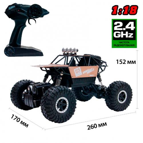 Машинка off-road кравлер на р/у 1:18 коричневий матовий Sulong Toys DD651738 Машинка off-road кравлер на р/у 1:18 коричневий матовий Sulong Toys DD651738