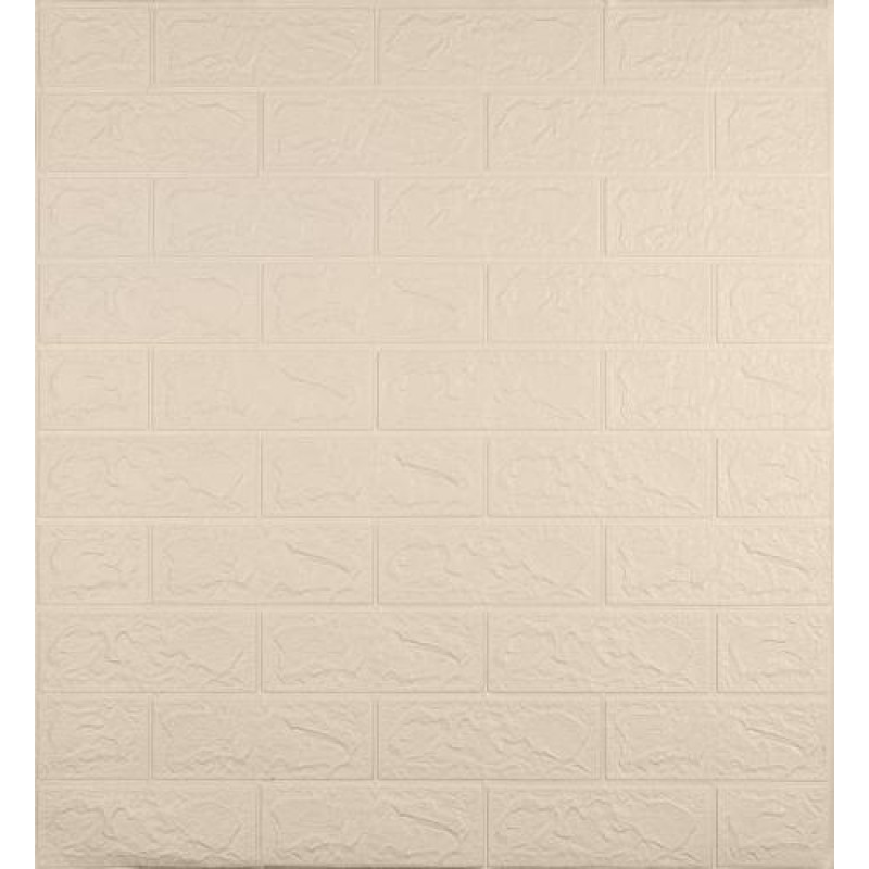 Самоклеюча декоративна 3D панель 3D Loft OS-BG345-3 під цеглу кольору слонової кістки в рулоні 20 м 20000x700x3 мм