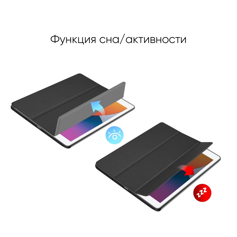 Чохол AIRON Premium SOFT для iPad 10.2″ 2019/2020 7/8th Gen та Air 3 із захисною плівкою та серветкою Black