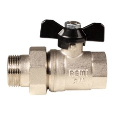 Кран кульовий з американкою прямий Remi 3/4”