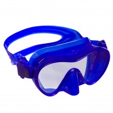 Маска для плавання Zelart PL-1293 (термоскло, силікон) Синій (PT0783)