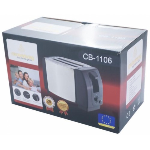 Електричний тостер з 6-ма ступенями прожарювання Crownberg CB-1106 750 вт (1805539907) Електричний тостер з 6-ма ступенями прожарювання Crownberg CB-1106 750 вт (1805539907)