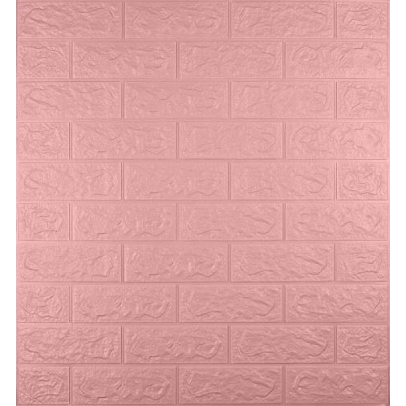 Самоклеюча декоративна 3D панель 3D Loft 700x770x5 мм Рожевий (147)