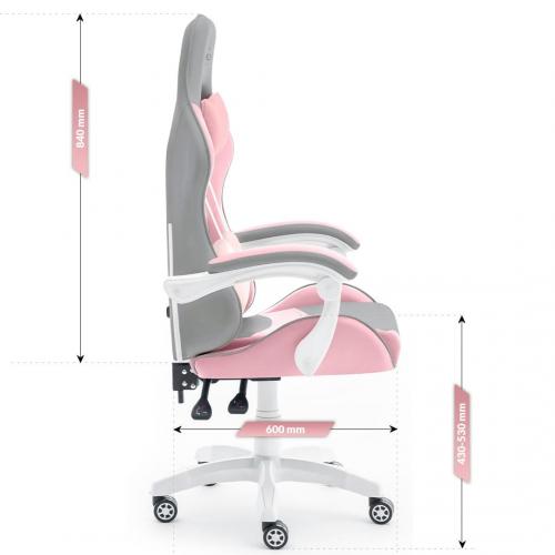 Комп'ютерне крісло Hell's Rainbow Pink-Gray Комп'ютерне крісло Hell's Rainbow Pink-Gray