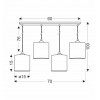 Люстра Candellux Legno 70x100 см Чорний (34-18366)
