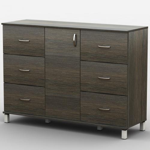 Комод Тиса Мебель АКМ-50 1 Венге 45x90x140 см Комод Тиса Мебель АКМ-50 1 Венге 45x90x140 см