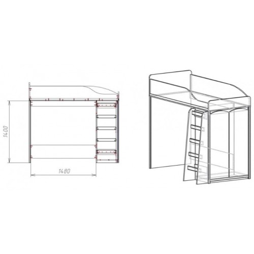 Ліжко-горище Меблі Сервіс Гірка Валенсія 90х200 см Дуб Самоа (gq9fd4) Ліжко-горище Меблі Сервіс Гірка Валенсія 90х200 см Дуб Самоа (gq9fd4)