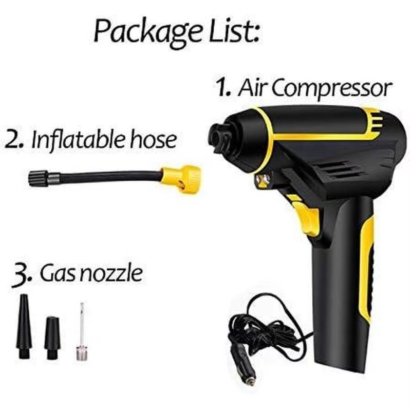 Компресор для авто, мотоцикла 12V провідний до 10 атмосфер, для прикурювача