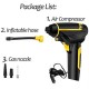 Компресор для авто, мотоцикла 12V провідний до 10 атмосфер, для прикурювача