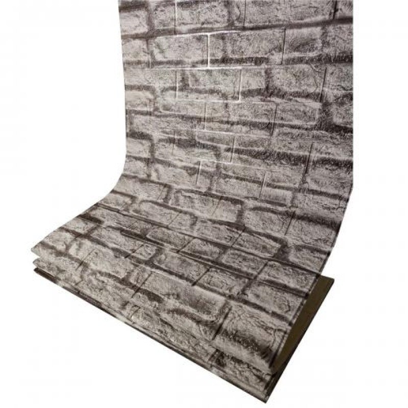 Самоклеюча декоративна 3D панель у рулоні Loft Expert 2238-5 Під сіру цеглу700x3080x5 мм