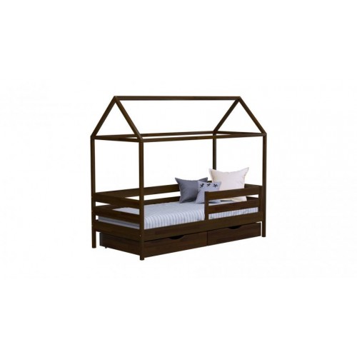 Ліжко дерев'яне Estella Аммі 80х190 см Темний Горіх Щит Л4 (5700883026) Ліжко дерев'яне Estella Аммі 80х190 см Темний Горіх Щит Л4 (5700883026)