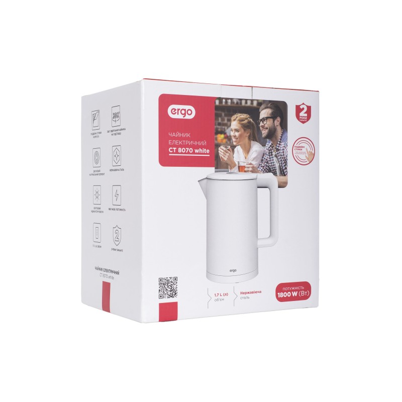 Електрочайник ERGO CT 8070 White (6478688)