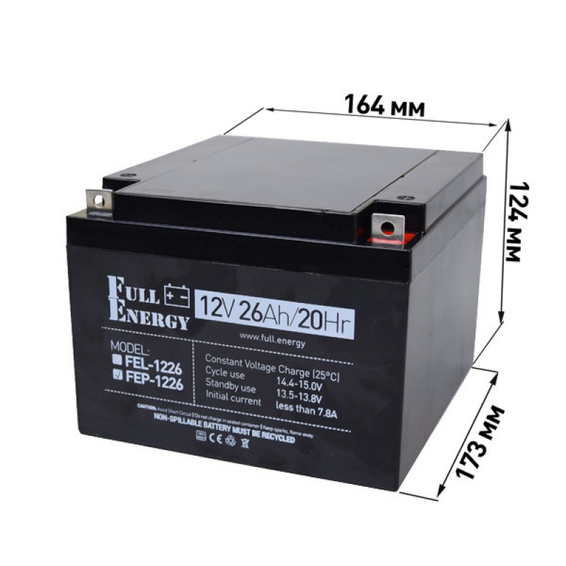 Акумулятор Full Energy FEP-1226 12V 26AH