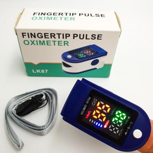 Пульсоксиметр Pulse Oximeter JZK LK87 на палець з монітором кисню в крові та пульсу Fingertip Pulse Oximeter LK87