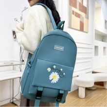 Рюкзак шкільний для дівчинки Fashion Chamomile 42x28 см Бірюзовий (SK001643)